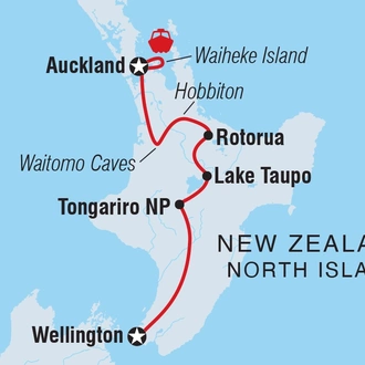 tourhub | Intrepid Travel | Premium New Zealand North Island | Tour Map