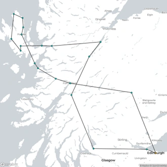 tourhub | Highland Experience Tours | Skye & The Jacobite Train | Tour Map