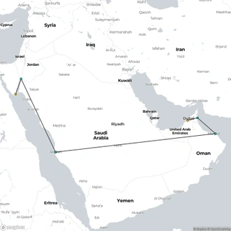 tourhub | Celestyal Cruises | Sharm El Sheikh-Abu Dhabi, 10Night | Tour Map