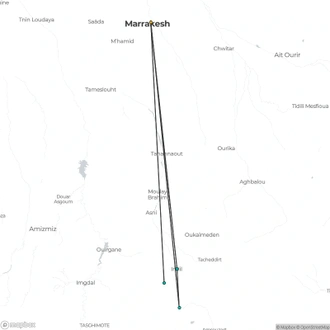 tourhub | The Natural Adventure | Mount Toubkal Classic Climb with Marrakech | Tour Map