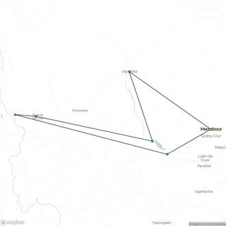 tourhub | Tangol Tours | 5-Day Mendoza Luxury Tour | Tour Map