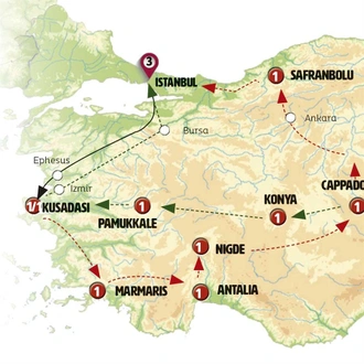 tourhub | Europamundo | Turkish Panorama | Tour Map