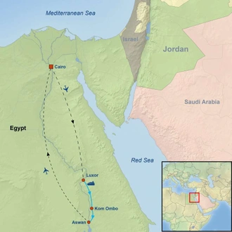 tourhub | Indus Travels | Picturesque Solo Egypt Tour | Tour Map