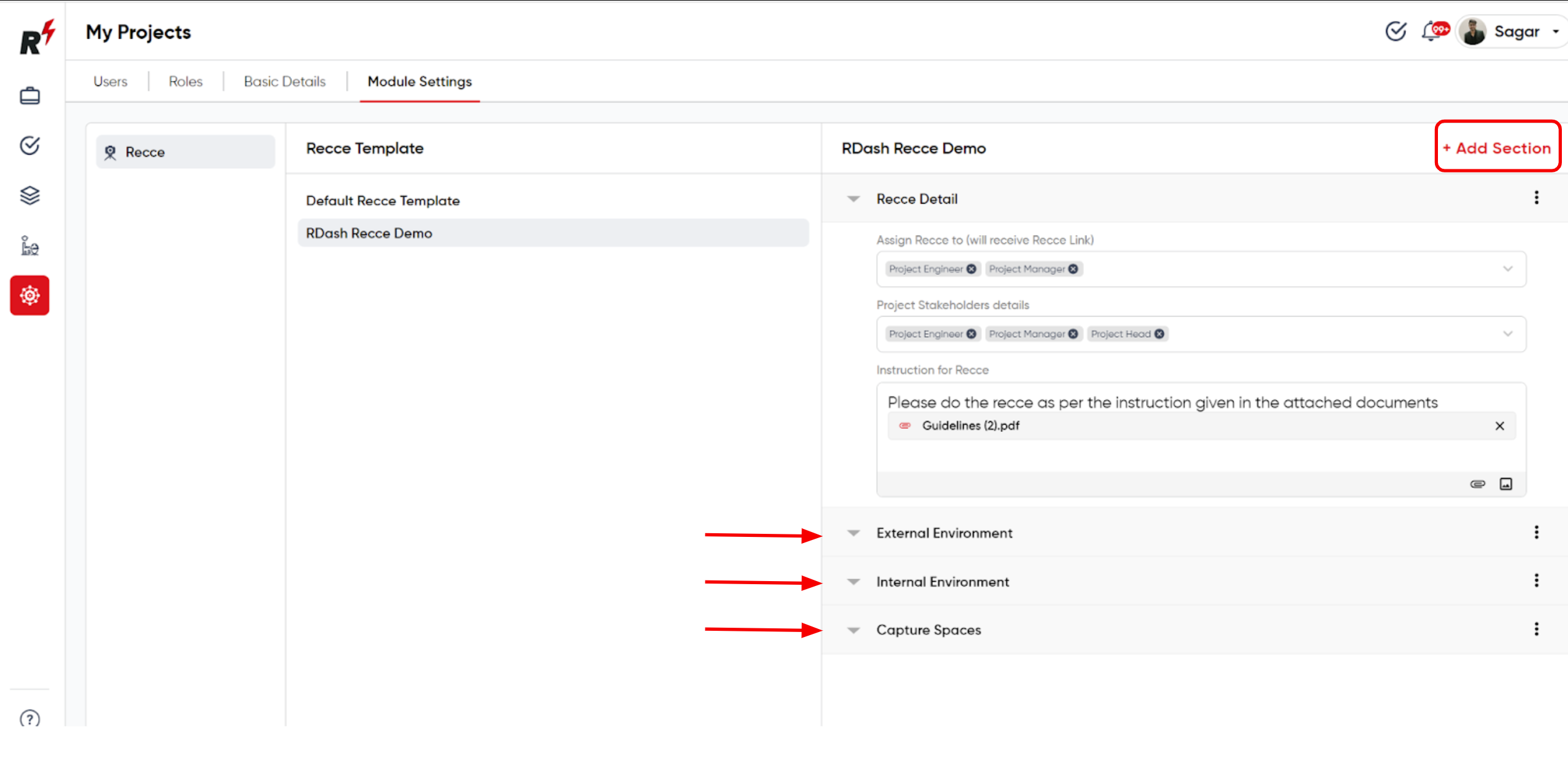 How to create a Recce Template