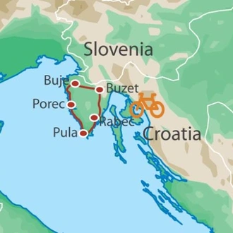 tourhub | UTracks | Istrian Cycle Explorer | Tour Map