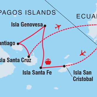 tourhub | Intrepid Travel | Galapagos Adventure: Northern Islands (Grand Daphne) | Tour Map