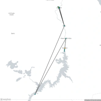 tourhub | Today Voyages | Private Nile Cruise from Aswan to Luxor | Tour Map