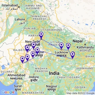 tourhub | Panda Experiences | Ayodhya with Cultural North India | Tour Map