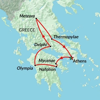 tourhub | Encounters Travel | Classic Greece tour | Tour Map