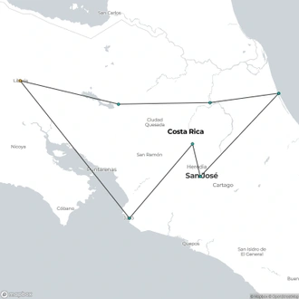 tourhub | Destination Services Costa Rica | Ultimate Escape | Tour Map