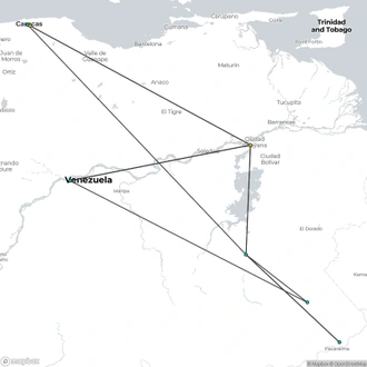 tourhub | Crooked Compass | Trails of Venezuela | Tour Map