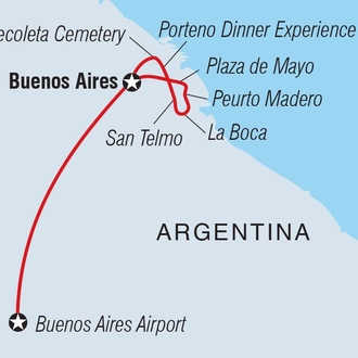 tourhub | Intrepid Travel | Buenos Aires Short Break | Tour Map