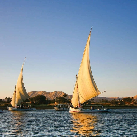 Traditional boats on The Nile