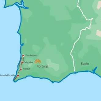 tourhub | UTracks | Cycle the Alentejo to the Algarve | Tour Map