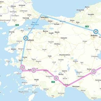 tourhub | Tour Altinkum Travel | Turkish Breeze - Ten Days | Tour Map