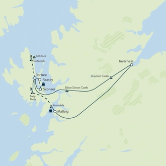 tourhub | Exodus | Walking the Isle of Skye | Tour Map