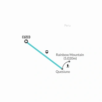 tourhub | Bamba Travel | Rainbow Mountain Trek 2D/1N | Tour Map