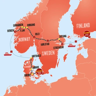 tourhub | Expat Explore Travel | Copenhagen To Helsinki | Tour Map