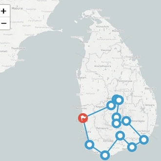 tourhub | Stelaran Holidays | Exclusive Sri Lanka | Tour Map