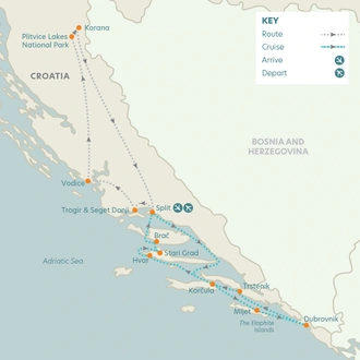 tourhub | Riviera Travel | Split to Dubrovnik Yacht Cruise with Dalmatia & Plitvice Lakes - MS Adriatic Sun 