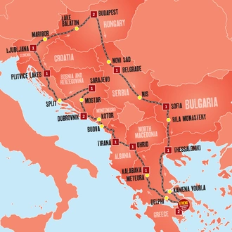 tourhub | Expat Explore Travel | Balkan Explorer | Tour Map