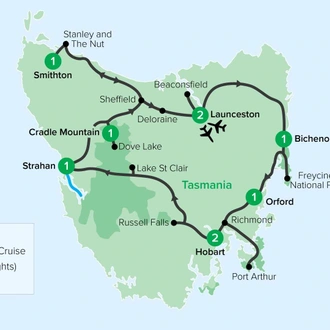 tourhub | APT | Grand Tasman | Tour Map
