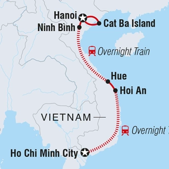 tourhub | Intrepid Travel | Essential Vietnam | Tour Map