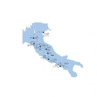 tourhub | Insight Vacations | Country Roads of Italy a Women-Only Tour | Tour Map