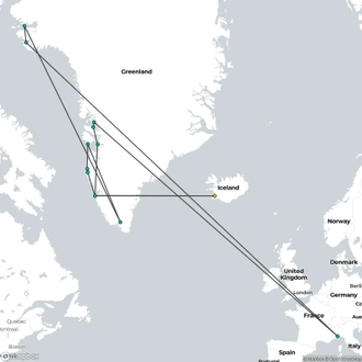 tourhub | HX Hurtigruten Expeditions | Grand Greenland – Farthest North to Thule and Kane Basin | Tour Map