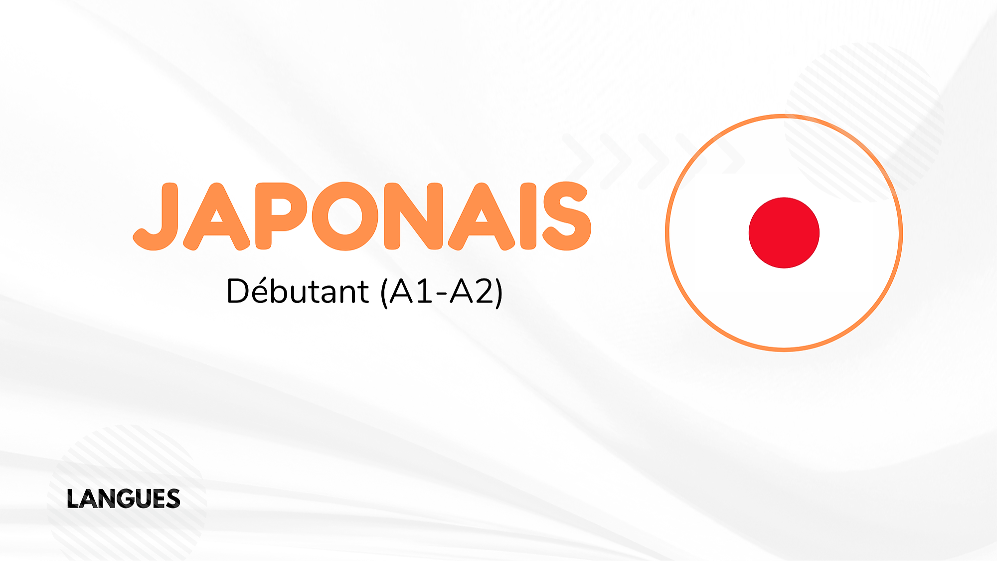 Représentation de la formation : JAPONAIS - DÉBUTANT (A1-A2)