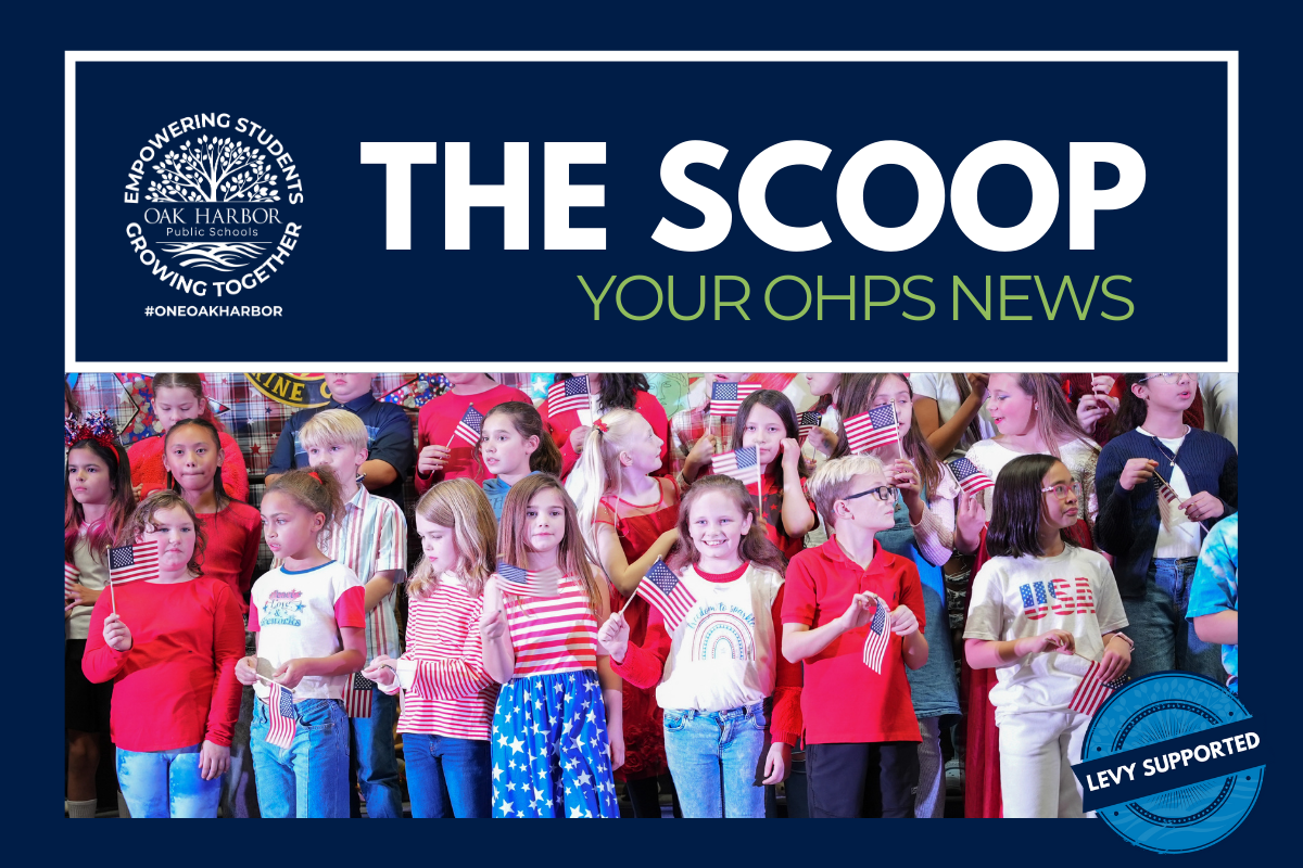 the scoop header image with students performing. levy supported arts