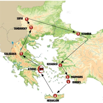 tourhub | Europamundo | Ottoman Turn | Tour Map