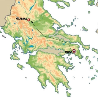 tourhub | Europamundo | Athens and Northern Greece with Meteoras | Tour Map