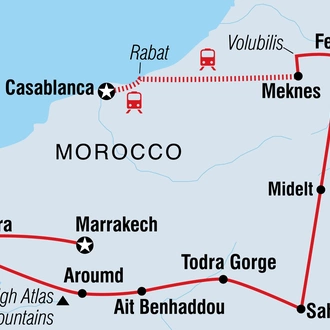 tourhub | Intrepid Travel | Best of Morocco | Tour Map