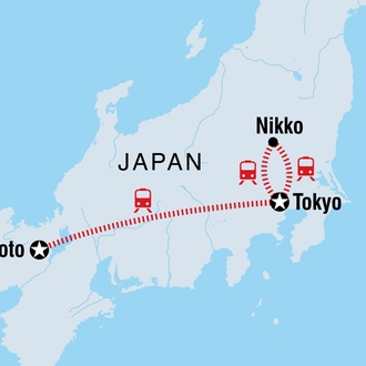 tourhub | Intrepid Travel | Japan Express | Tour Map