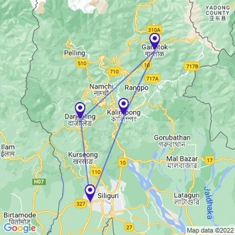 tourhub | Holidays At | Harmonious Himalayas | Tour Map