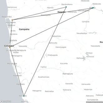 tourhub | Explore Vacations | Classical Sri Lanka | Tour Map