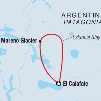 tourhub | Intrepid Travel | Perito Moreno Glacier Short Break | Tour Map