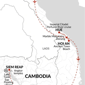 tourhub | Explore! | Vietnam and Angkor in Comfort | Tour Map