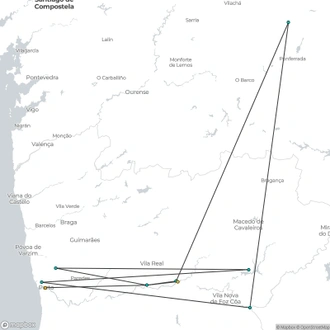 tourhub | CroisiEurope Cruises | Cruise and Hikes in The Douro Valley, A Nature Lover's Dream (port-to-port cruise) | Tour Map