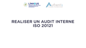 Représentation de la formation : Réaliser un audit interne Iso 20121-Linkeus- Juillet 24