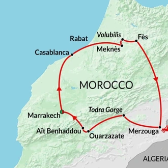 tourhub | Encounters Travel | Grand Tour of Morocco | Tour Map