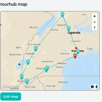 tourhub | Verdoro Safaris | 17-Day Uganda and Tanzania Safari ( Serengeti ) | Tour Map