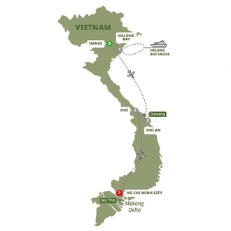 tourhub | Trafalgar | Highlights of Vietnam | Tour Map