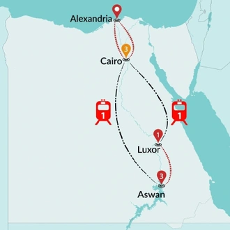 tourhub | Travel Talk Tours | Amazing Egypt By Land | Tour Map