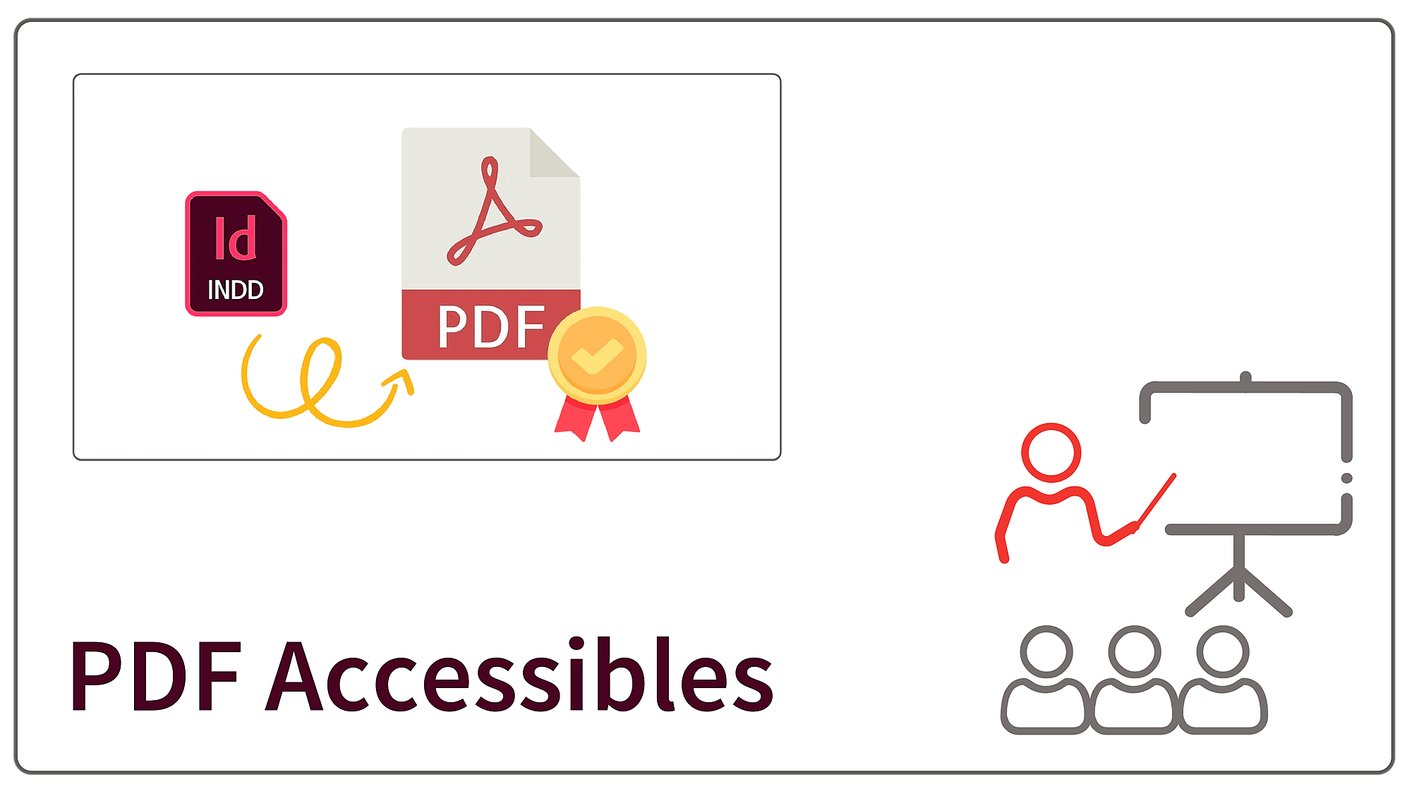 Représentation de la formation : Concevoir des documents PDF accessibles avec Adobe InDesign