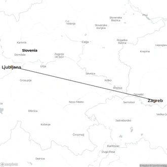 tourhub | Palma Travel DMC | Invigorating capitals - Ljubljana & Zagreb | Tour Map