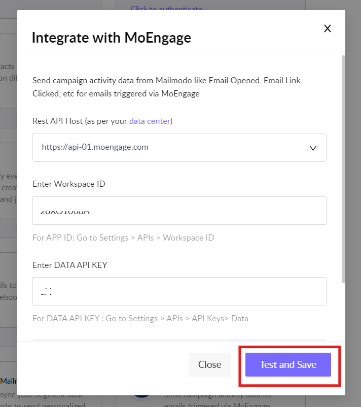 Getting started with MoEngage integration