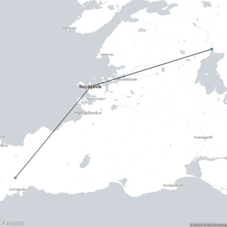 tourhub | Travel Department | Iceland & the Northern Lights - 4 Nights | Tour Map