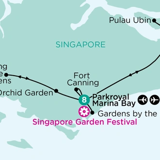 tourhub | APT | Singapore - A City Within A Garden | Tour Map